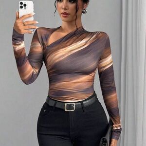 Stylish Multicolor Long Sleeve Top